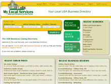 Tablet Screenshot of mylocalservices.com